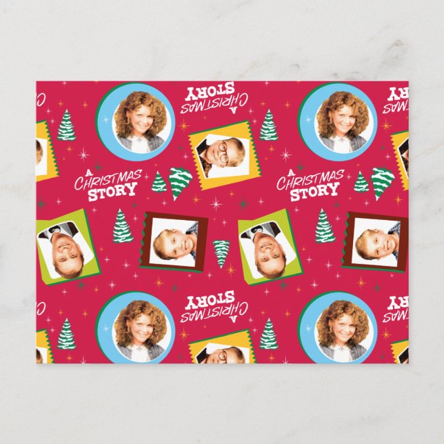 A Christmas Story | Family Photos Pattern Postcard (Front)