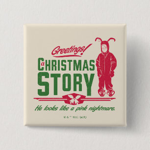 A Christmas Story   He Looks Like a Pink Nightmare 15 Cm Square Badge