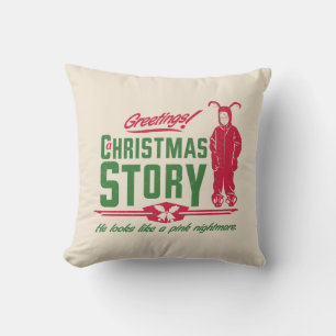 A Christmas Story He Looks Like a Pink Nightmare Cushion