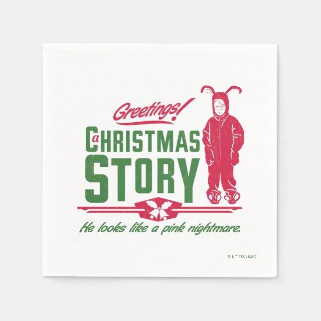 A Christmas Story | He Looks Like a Pink Nightmare Napkin (Front)