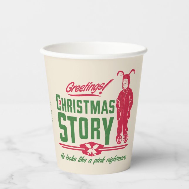 A Christmas Story | He Looks Like a Pink Nightmare Paper Cups (Front)