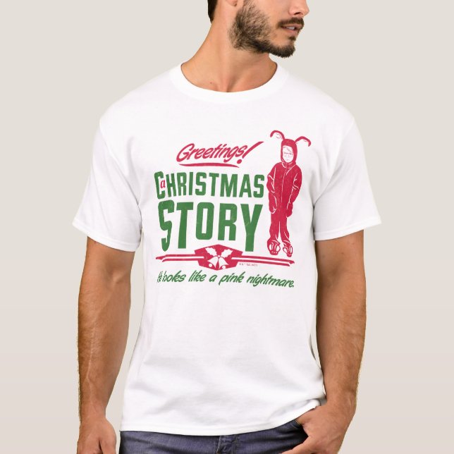 A Christmas Story | He Looks Like a Pink Nightmare T-Shirt (Front)
