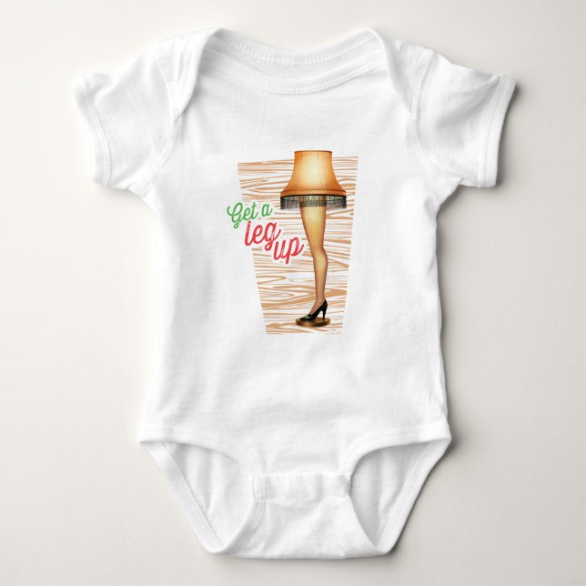 A Christmas Story Lamp | Get a Leg Up Baby Bodysuit (Front)