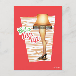A Christmas Story Lamp   Get a Leg Up Holiday Postcard