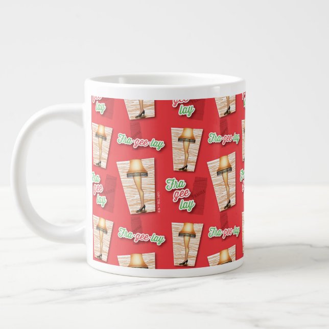 A Christmas Story | Leg Lamp Pattern Large Coffee Mug (Left)