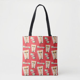 A Christmas Story Leg Lamp Pattern Tote Bag