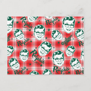 A Christmas Story   Ralphie Plaid Pattern Postcard