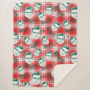 A Christmas Story   Ralphie Plaid Pattern Sherpa Blanket
