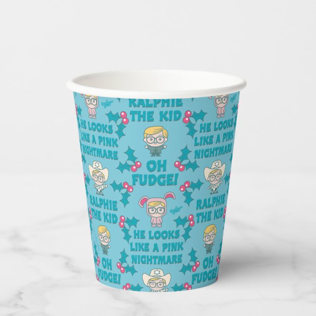 A Christmas Story | Ralphie the Kid Pattern Paper Cups (Front)