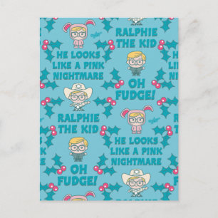 A Christmas Story   Ralphie the Kid Pattern Postcard