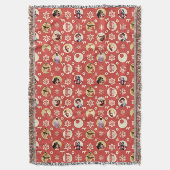 A Christmas Story Retro Snowflake Pattern Throw Blanket (Front Vertical)