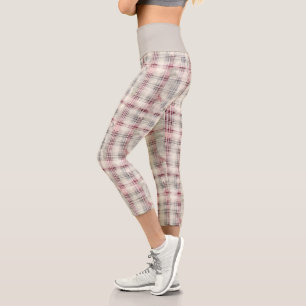 A Christmas Tartan Floral Design Series #13 Capri Leggings