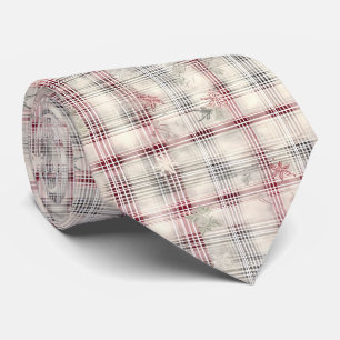 A Christmas Tartan Floral Design Series #13 Tie