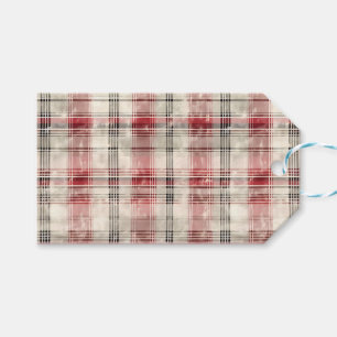 A Christmas Tartan Floral Design Series #15 Gift Tags