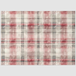 A Christmas Tartan Floral Design Series #15 Tissue Paper