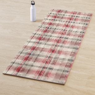 A Christmas Tartan Floral Design Series #15 Yoga Mat