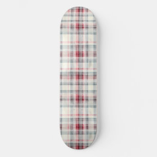 A Christmas Tartan Floral Design Series #24 Skateboard