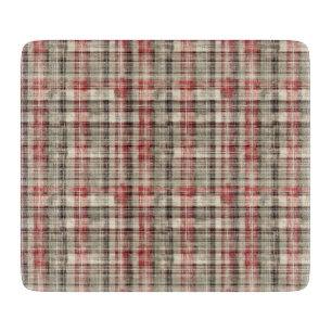 A Christmas Tartan Floral Design Series #2 Cutting Board