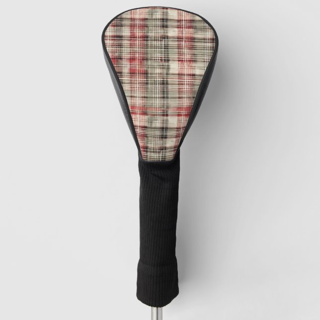 A Christmas Tartan Floral Design Series #2 Golf Head Cover (Front)