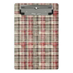 A Christmas Tartan Floral Design Series #2 Mini Clipboard