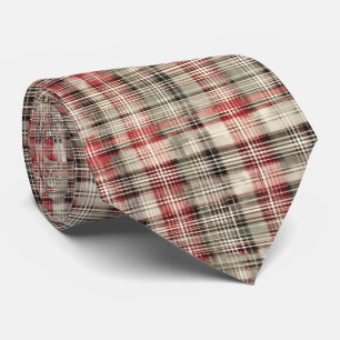 A Christmas Tartan Floral Design Series #2 Tie