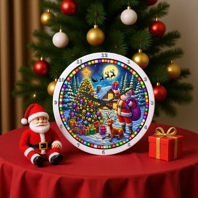 A Christmas-Themed Clock with Santa (Creator Uploaded)