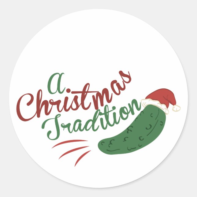 A Christmas Tradition Classic Round Sticker (Front)