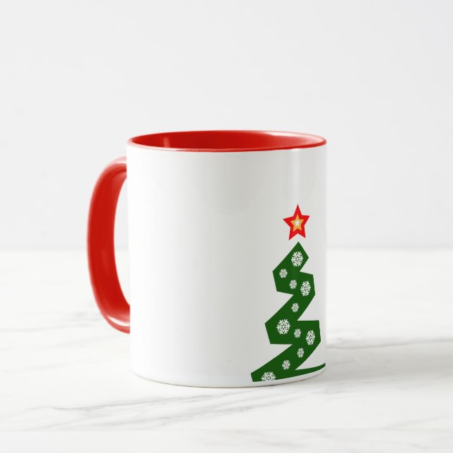 A Christmas tree Mug (Front Left)