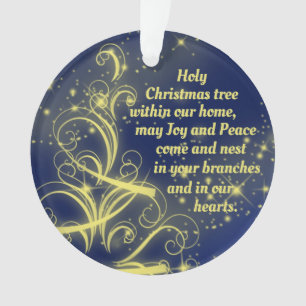 A Christmas Tree Prayer for Joy & Peace Ornament