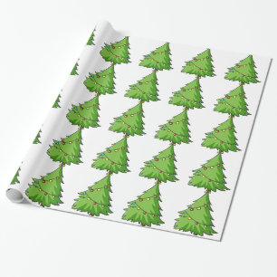 a christmas tree wrapping paper