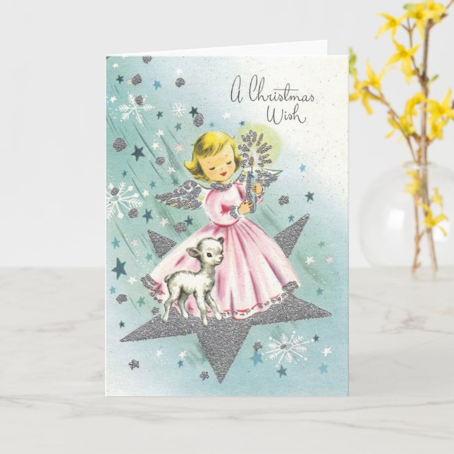 A Christmas Wish Greeting Card (Yellow Flower)