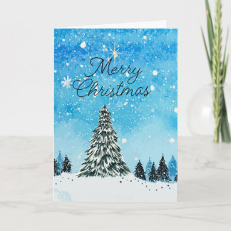 A Christmas Wish Winter Tree Holiday Greeting Card