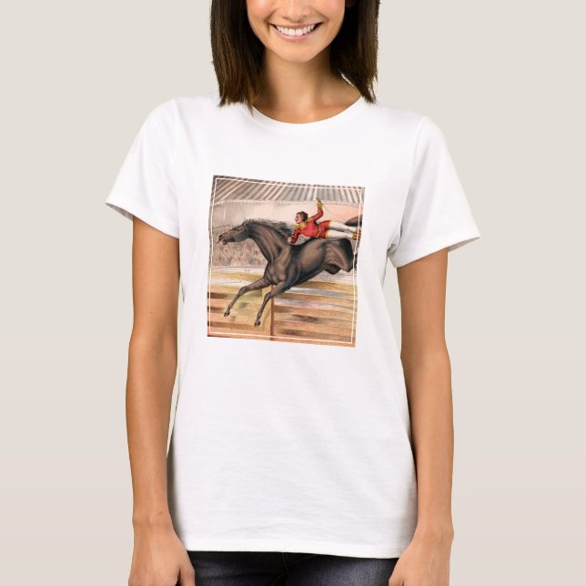 A Circus Performer Riding A Vaulting Horse T-Shirt (Front)