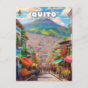A city perched in the Andes Postcard