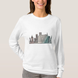 A city skyline reduced to clean, minimalist outlin T-Shirt