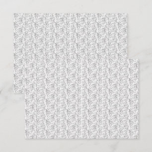 A classic black and white floral pattern, illustra thank you card