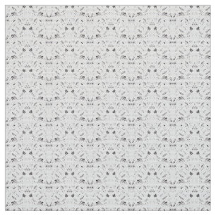 A classic black and white floral wallpaper featur Fabric