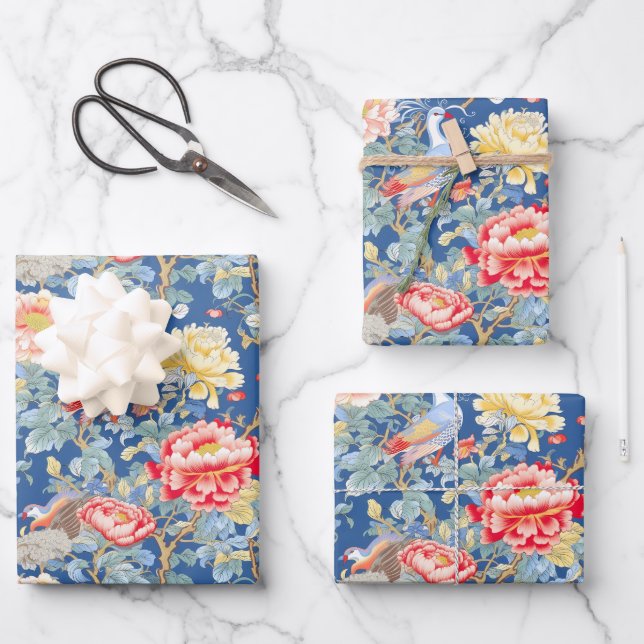 A Classic Chinoserie Series Design 11 Wrapping Paper Sheet (Front)