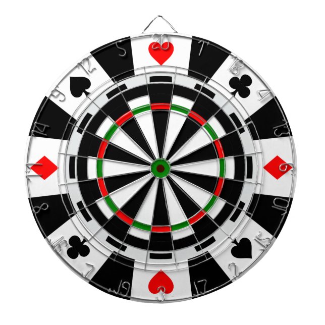 A Classic Game of Darts Poker Chip Style Dartboard (Front)