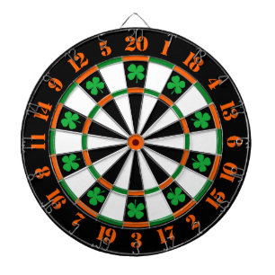 A Classic Game of Darts Shamrocks Irish Colours Dartboard