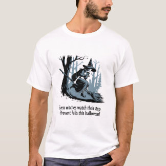 A classic Halloween safety featuring a witch T-Shirt