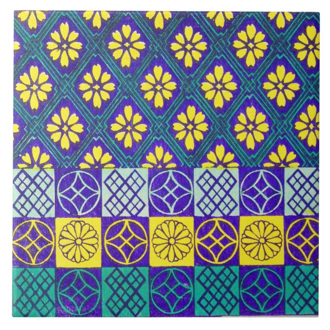a classic Japanese pattern Ceramic Tile (Front)