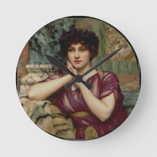 A Classical Beauty, 1901 (oil on canvas) Round Clock