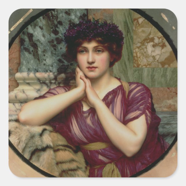 A Classical Beauty, 1901 (oil on canvas) Square Sticker (Front)