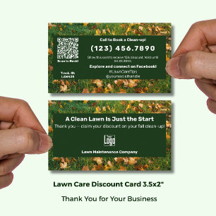 A Clean Lawn Is Just the Start Seasonal Autumn Discount Card