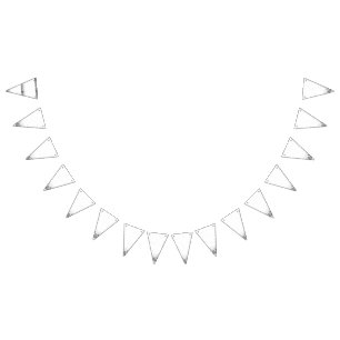 A clean white backdrop featuring tiny dots scatter bunting 