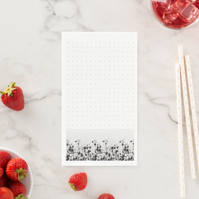 A clean white backdrop featuring tiny dots scatter napkin (Insitu)