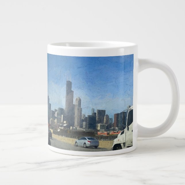 A Clear Drive Chicago Jumbo Coffee Mug (Right)