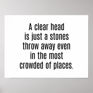A Clear Head Poster
