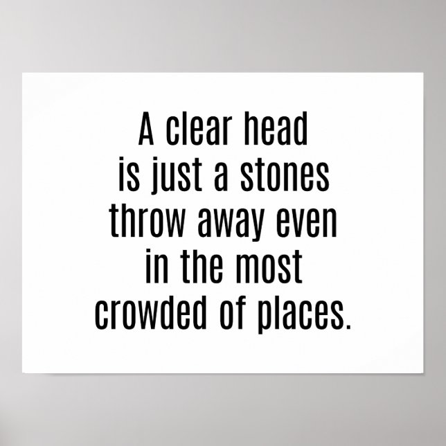 A Clear Head Poster (Front)